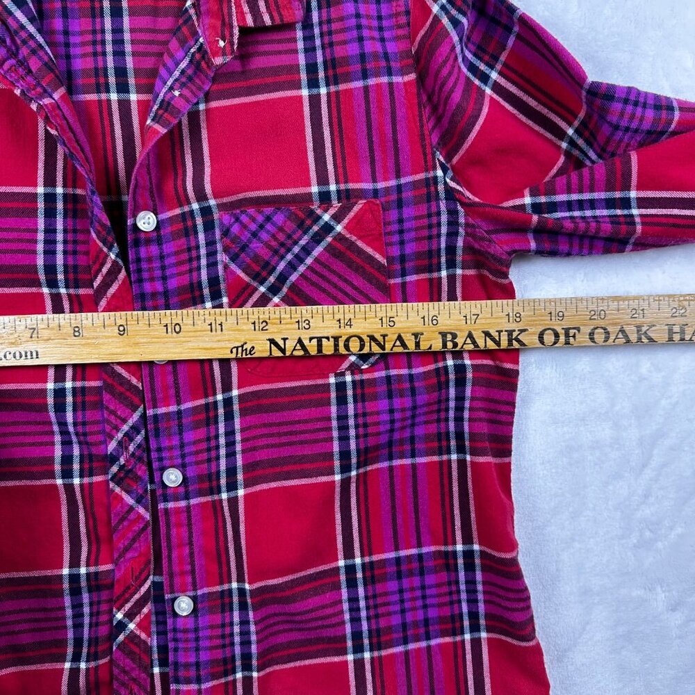 American Eagle Womens Flannel Shirt Sz S Plaid Button-Up Casual Western Rodeo - Picture 5 of 8
